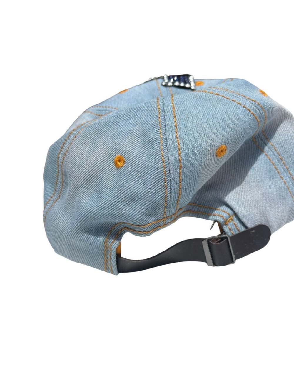 Texas State Rhinestone Denim Baseball Cap - Picture 5 of 5